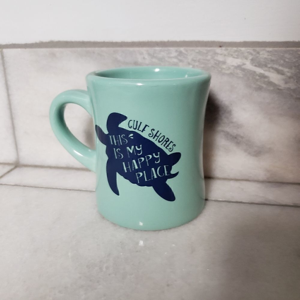 Gulf Shores Turtle Coffee Mug 12 oz., Green